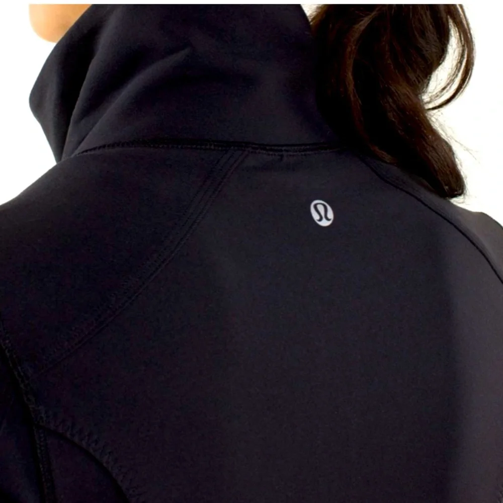 Lululemon Nice Asana Align Jacket Black/Pow Stripe Split Pea- Size 6 - Picture 12 of 12